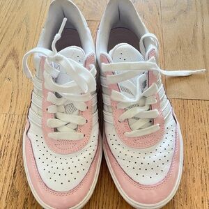 Adidas Women's Pink and White Skateboarding Sneakers